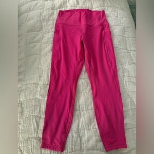 Lululemon SONIC PINK Align leggings with pockets size 10 EUC